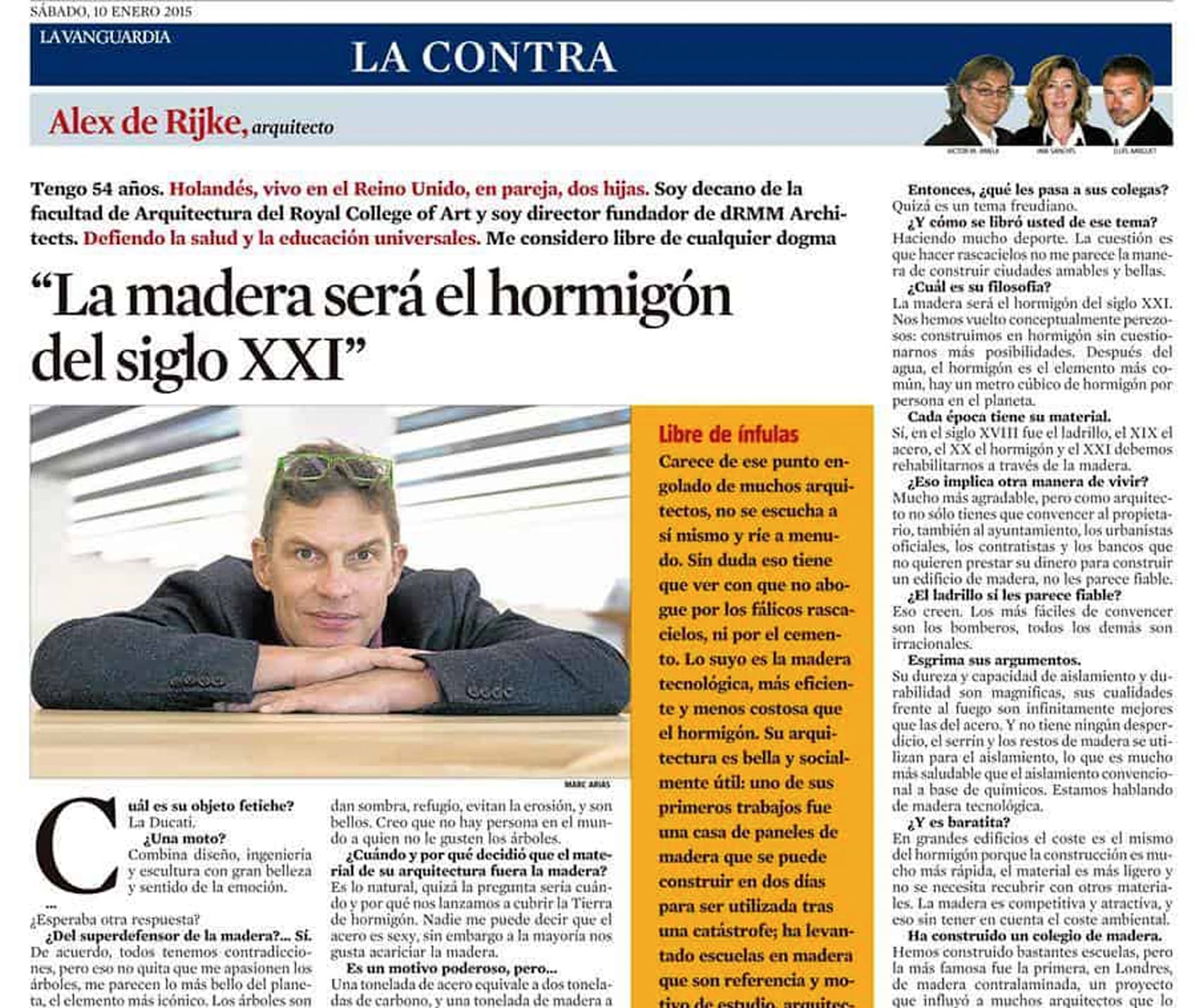 Alex de Rijke a la contra de La Vanguardia - Papik