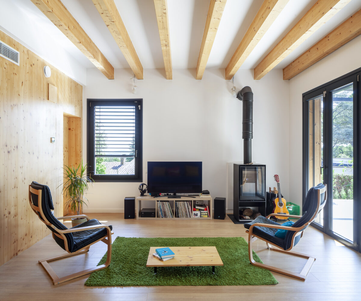 Casa de madera en Barcelona, proyecto sostenible y certificable Passivhaus.